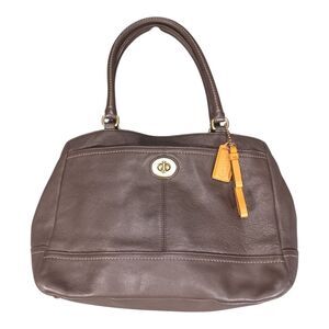 Coach Handbag Large Womens Park Caarryall Leather Shoulder Bag Gold Tote Satchel